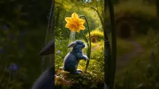 rabbit#flowers#rain in nature#shorts