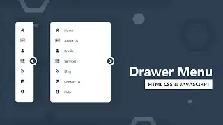 Navigation Drawer using HTML CSS & Jquery | Drawer Menu