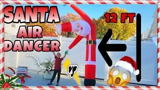 UNBOXING NEW WALMART ANIMATED JOLLY JIGGLER SANTA| 12 FEET TALL SANTA AIR DANCER