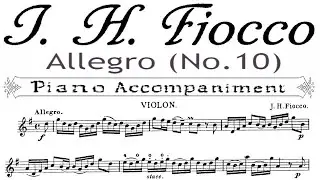 Fiocco - Allegro in G Major | Piano Accompaniment