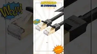 Cavo LAN CAT7 in Rame Pieno Doppia Schermatura Placcato Oro - 1 m
