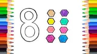 Number 8 | Counting for kids | Number 8 Writing and drawing