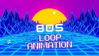 80s Retro style loop Animation  - (Non copyright)