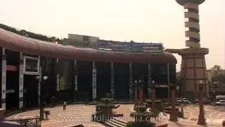 Establishing shots of Ansal Plaza, Delhi