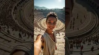 776 BC Selfie Ancient Greek Selfie at the First Olympics #shorts #new #ai #viral #trend