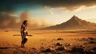 A vast, Cinematic Prehistoric world set 4 million years ago, with a medieval atmospher
