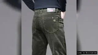 KUBRO High Quality Corduroy Fabric Men's Business Casual Trousers Autumn Korean Style Small Straight