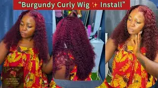 ✅ Red Curly Pixie Wig Install 💇🏽&zwj;♀️ | Bold & Flawless Wig Styling