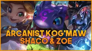 ARCANIST KOG'MAW, SHACO & ZOE Skins - League of Legends