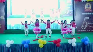 WowKids Happy Care Elite UKG Kids Annual Day Dance Performance 2024-25