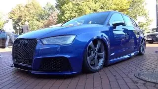 SLAMMED Audi RS3 8V w/ EGO X by Bull X Exhaust
