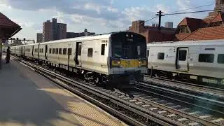 Two M7 Long Island Railroad Trains at Forest Hills Train Station