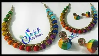 Antique bail necklace | Multi colour necklace | Silk thread necklace | @SuhithCreations