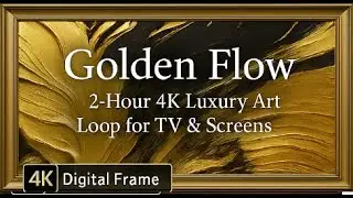 Golden Flow | 2-Hour 4K Luxury Art Loop for TV & Screens