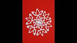 Snowflake Paper Craft | Paper Snowflake ❄️ ❄️#shorts #snowflake #viralshorts #papercraft