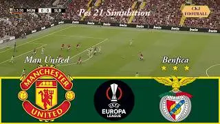 Manchester United Vs Benfica | Europa League Thriller | PES 21 Simulation