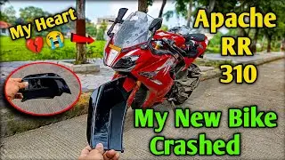 My New Bike Crashed | New Model Apache RR310 | apache rr310 crash Bike accident Live Crash amtvlogs