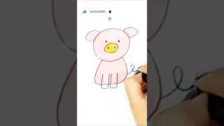 How to draw a cute pig #art #tinyartist #video