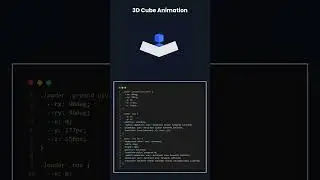 CSS 3D CUBE ANIMATION #csseffect #css3 #javascriptprojects