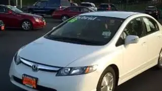 2008 Honda Civic Hybrid White Art Gamblin Motors Chris Streuli V2037A