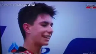 Himno de Colombia en el ThaiGP por el ganador David Alonso DA80