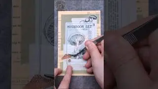 Relaxing ASMR Collage Journaling 🍄 Vintage Card Making & Paper Sounds