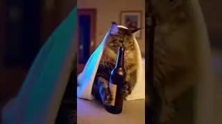 Cat Caught Sneaking a Midnight Drink! Instant Surprise Reaction #cats #funny #pets