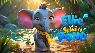 Ellie and the Splashy Pond | Nursery Rhymes & Kids Songs | Fun Baby Elephant Rhyme for Children