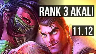 AKALI vs JAYCE (TOP) | Rank 3 Akali, Rank 9, 6 solo kills, 12/4/9 | EUW Challenger | v11.12