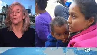 (profugni E migranti latini) TG3 30 APRILE 2018 carovana respinta, frontiera USA-Messico, Via Crucis