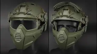 Тактическая полумаска и очки для шлема Алиэкспресс Tactical Airsoft Helmet Aliexpress Страйкбол 2025