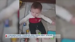 Coroner finds toddler died from heat stroke