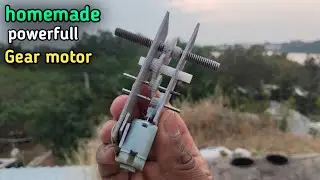 How to make homemade powerful DC motor gear box 💪 || new project