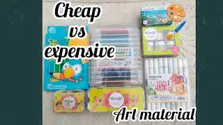 Cheap vs expensive art material reality 😞...#trending #art #artmaterial #cheapvsexpensive 
