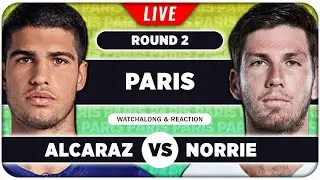 ALCARAZ vs NORRIE &bull; ATP Paris 2025 &bull; LIVE Tennis Watchalong