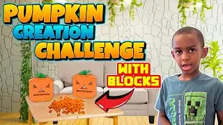 Create Pumpkins with Jabril Using Lego Bricks | Halloween