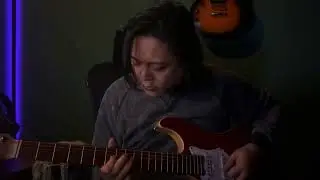 Guitar solo random groovy blues key in Bm