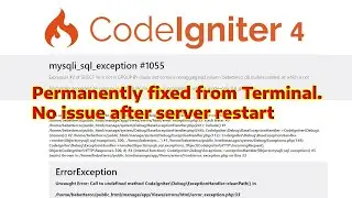 SELECT list is not in GROUP BY clause | issue after server restart fixed  Permanently from Terminal.