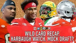 NFL WILD CARD WEEKEND RECAP, HARBAUGH WATCH?, MOCK DRAFT?