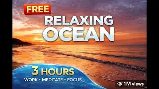 Calm Ocean Waves &ndash; Ambient Background for Meditation | 3 Hour | Hz | Free | Study | Code | Sleep