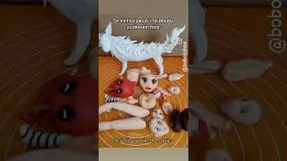 #biscuit #clay #chibi #lobo #artesa #artesanato #geek