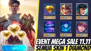 BAHAS TUNTAS EVENT 11.11 MEGA SALE DIAMOND KUNING MOBILE LEGENDS SEMUA SKIN 1 DIAMOND