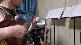 Mandolin Practice 5-31-2025 Lark In The Morning, Mel Bay's Mandolin Method #29, pg 49.