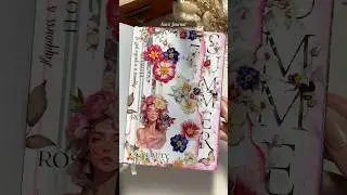 ASMR Artistic Journaling  summer theme #journaling #journalwithme #scrapbooking #shorts