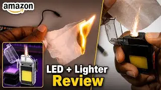 COB Light + Electric Lighter Keychain Rechargeable Portable Lamp Flashlight Full Review