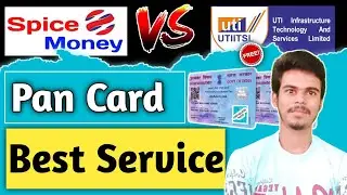 Spice Money Pan Card Vs Uti Official Pan Card !! Pan Card Agent I'd Free !! Reatiler Nayan