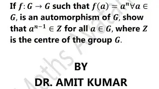 If f(a)=a^n is an automorphism of a group G, then a^(n-1)&isin;Z for all a&isin;G.