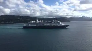 MS Amsterdam leaving St. Lucia