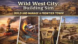 Wild West City Building Sim Gameplay | Build Your Western Town 🤠🏜️