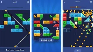 Brick Blast - Ball Breaker Levels 1-5 Gameplay 